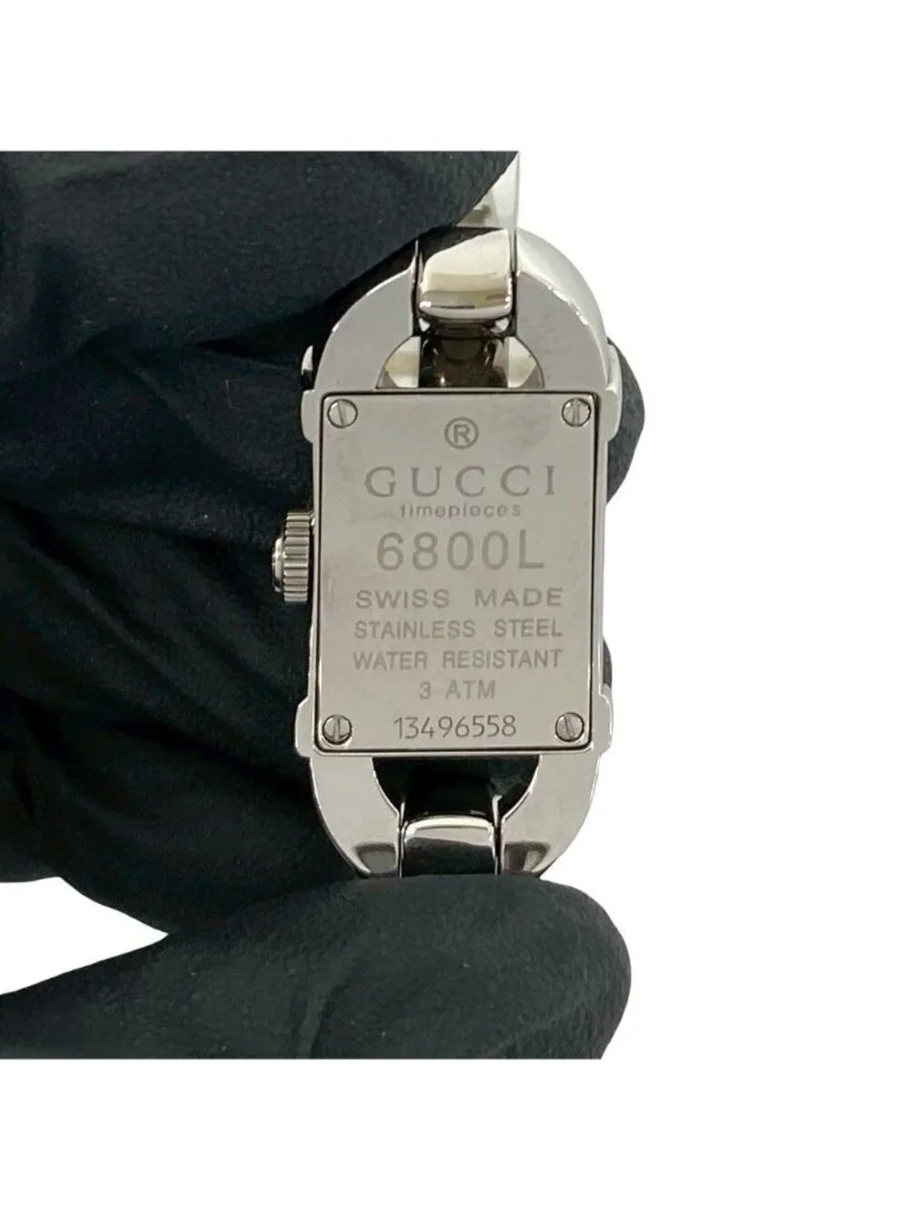 Gucci Bangle Watch Stainless Steel Quartz Wrist Silver